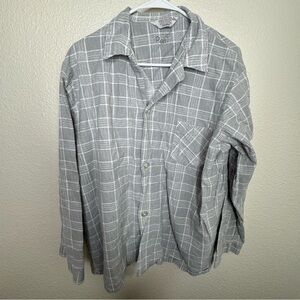 Sears Gray Plaid Cotton Shirt
